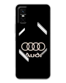 Чехол для Infinix GT 30 Pro с картинкой «Audi — золотой логотип»