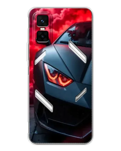 Чехол для Infinix GT 30 Pro с картинкой «Lamborghini красное сияние»