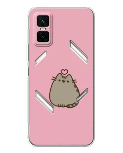 Чехол для Infinix GT 30 Pro с картинкой «Pusheen сердце»