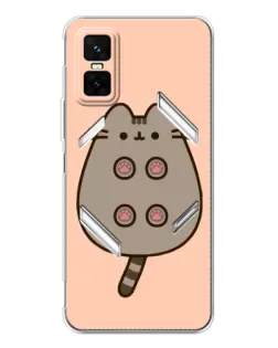 Чехол для Infinix GT 30 Pro с картинкой «Пушин пузиком кверху»