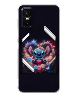 Чехол для Infinix GT 30 Pro с картинкой «Stitch в цветах» Чехол для Infinix GT 30 Pro с картинкой «Stitch в цветах»