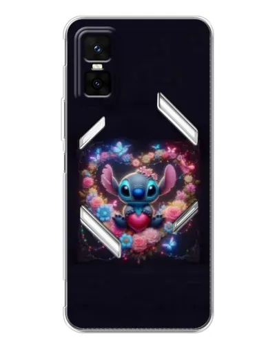 Чохол для Infinix GT 30 Pro з картинкою «Stitch у квітах»