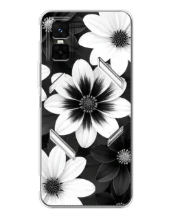 Чехол для Infinix GT 30 Pro с картинкой «Монохромные астры»