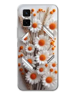 Чехол для Infinix GT 30 Pro с картинкой «Белые сухоцветы»