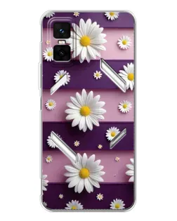 Чехол для Infinix GT 30 Pro с картинкой «Ромашки на фиолетовом»