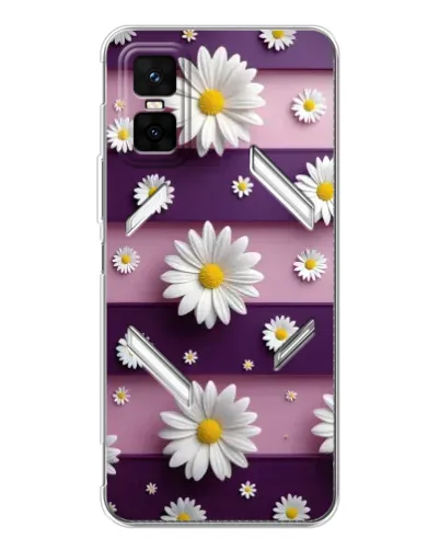 Чехол для Infinix GT 30 Pro с картинкой «Ромашки на фиолетовом» Чехол для Infinix GT 30 Pro с картинкой «Ромашки на фиолетовом»
