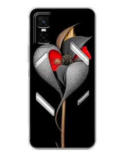 Чехол для Infinix GT 30 Pro с картинкой «Серебряный фантазийный цветок»