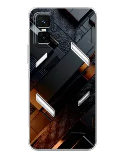 Чехол для Infinix GT 30 Pro с картинкой «Черные геометрические блоки»