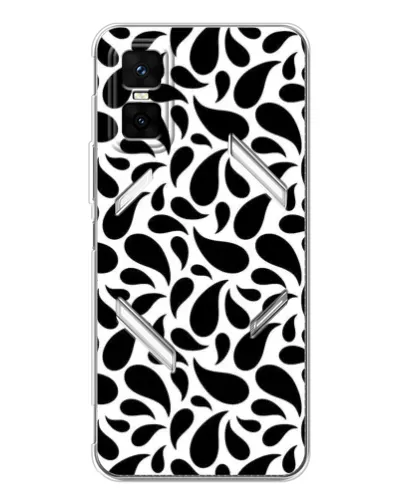 Чехол для Infinix GT 30 Pro с картинкой «Контрастные черные капли»