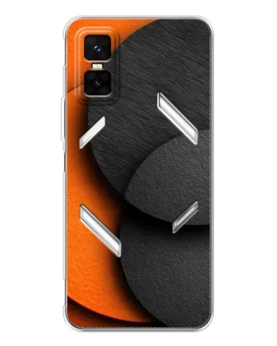 Чехол для Infinix GT 30 Pro с картинкой «Геометрия оранжевых кругов»