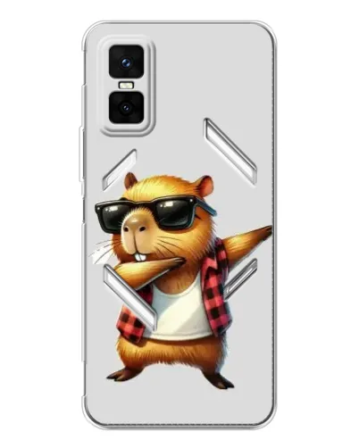 Чехол для Infinix GT 30 Pro с картинкой «Капибара рэпер даб»