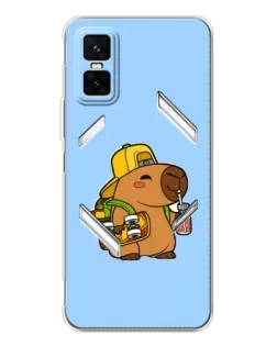 Чехол для Infinix GT 30 Pro с картинкой «Капибара на скейте»