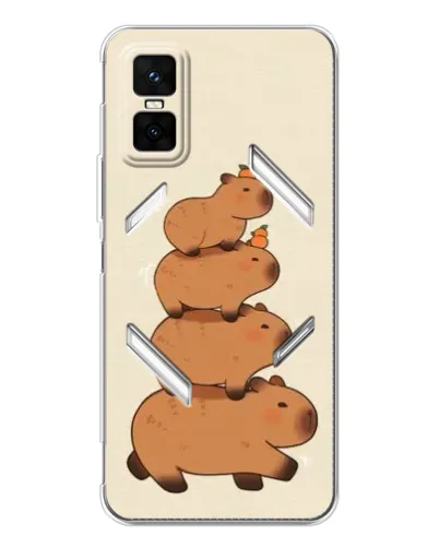 Чехол для Infinix GT 30 Pro с картинкой «Башня из капибар»
