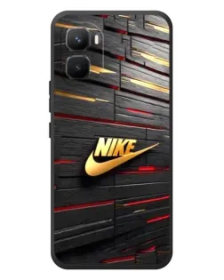 Чехол для Infinix GT 50 Pro с картинкой «Золотой Nike на металле»