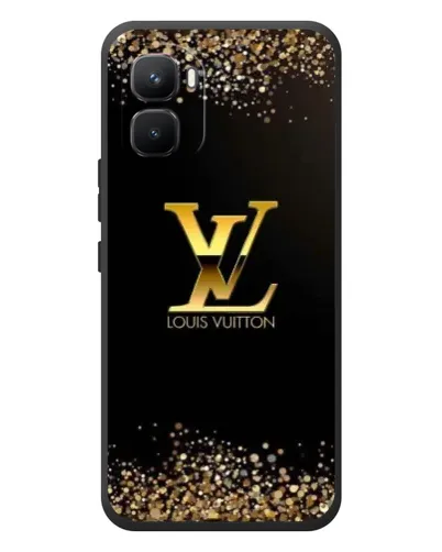 Чехол для Infinix GT 50 Pro с картинкой «LV — золотые искры»