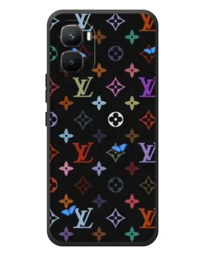 Чехол для Infinix GT 50 Pro с картинкой «Цветная монограмма LV»
