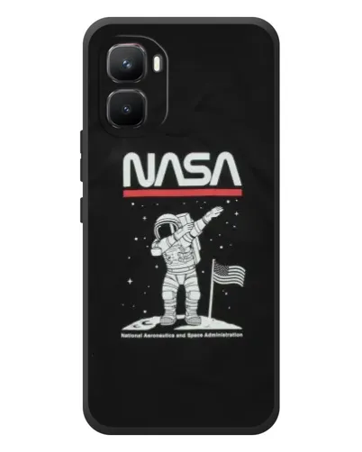 Чехол для Infinix GT 50 Pro с картинкой «NASA — шагаем по Луне»