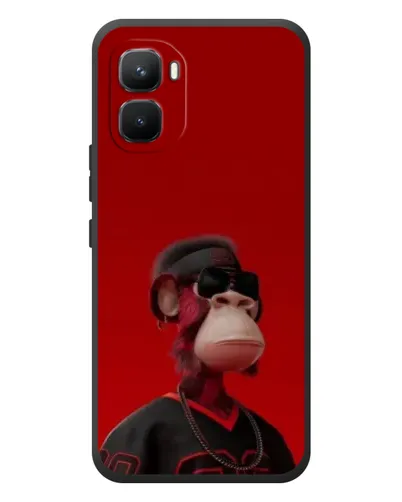 Чехол для Infinix GT 50 Pro с картинкой «Bored Ape в красном»