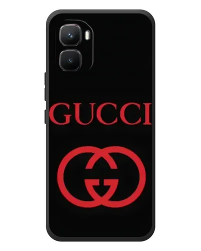Чехол для Infinix GT 50 Pro с картинкой «Gucci — красный логотип»
