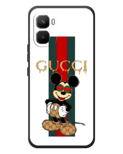 Чехол для Infinix GT 50 Pro с картинкой «Микки Маус Gucci — полосы»