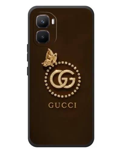 Чехол для Infinix GT 50 Pro с картинкой «Gucci — золотая бабочка»