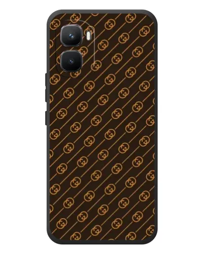 Чехол для Infinix GT 50 Pro с картинкой «Gucci — золотые диагонали»