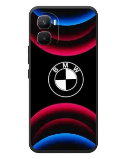 Чехол для Infinix GT 50 Pro с картинкой «Логотип BMW и неоновые дуги»