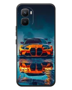 Чехол для Infinix GT 50 Pro с картинкой «BMW — золотая эмблема»
