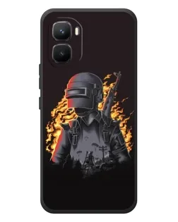 Чехол для Infinix GT 50 Pro с картинкой «PUBG — огненный силуэт»