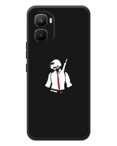 Чехол для Infinix GT 50 Pro с картинкой «PUBG — силуэт воина»