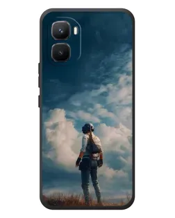 Чехол для Infinix GT 50 Pro с картинкой «Герой PUBG на скале»
