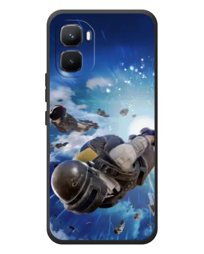 Чехол для Infinix GT 50 Pro с картинкой «Десант PUBG — прыжок»