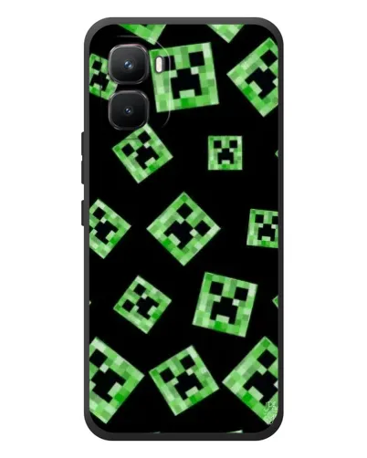 Чехол для Infinix GT 50 Pro с картинкой «Паттерн с криперами»