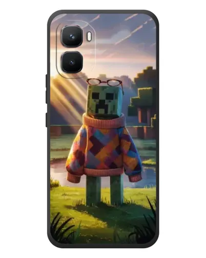 Чехол для Infinix GT 50 Pro с картинкой «Крипер в свитере»