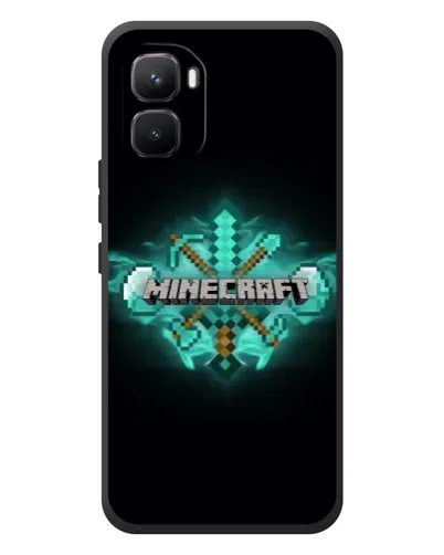 Чехол для Infinix GT 50 Pro с картинкой «Minecraft Diamond лого»