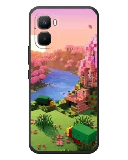 Чехол для Infinix GT 50 Pro с картинкой «Розовое дерево Minecraft»