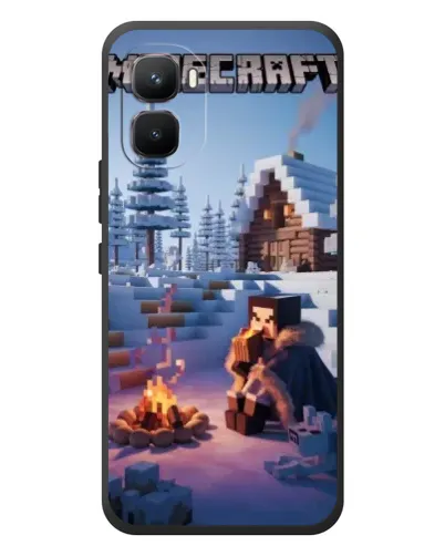 Чехол для Infinix GT 50 Pro с картинкой «Зимний Minecraft»