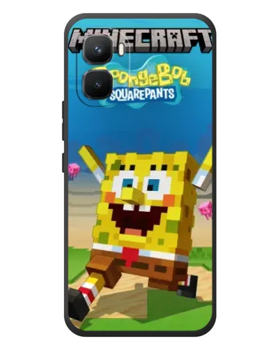 Чехол для Infinix GT 50 Pro с картинкой «Губка Боб Minecraft» Чехол для Infinix GT 50 Pro с картинкой «Губка Боб Minecraft»