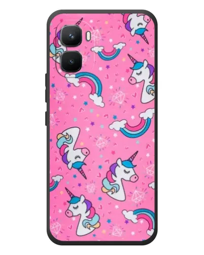 Чехол для Infinix GT 50 Pro с картинкой «Unicorn паттерн розовый» Чехол для Infinix GT 50 Pro с картинкой «Unicorn паттерн розовый»