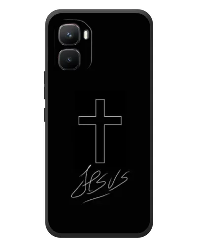 Чехол для Infinix GT 50 Pro с картинкой «Графический крест Jesus» Чехол для Infinix GT 50 Pro с картинкой «Графический крест Jesus»
