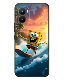 Чехол для Infinix GT 50 Pro с картинкой «Губка Боб серфингист»