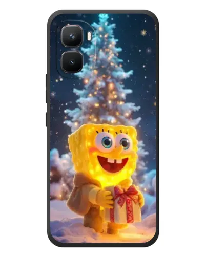 Чехол для Infinix GT 50 Pro с картинкой «Рождественский Спанч Боб»