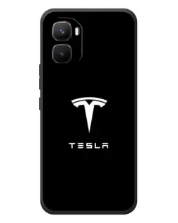Чехол для Infinix GT 50 Pro с картинкой «Tesla White Logo»