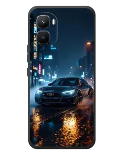 Чехол для Infinix GT 50 Pro с картинкой «Ночной город и Audi»