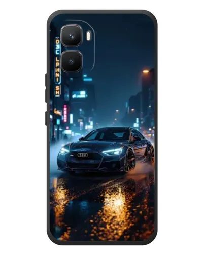 Чехол для Infinix GT 50 Pro с картинкой «Ночной город и Audi»