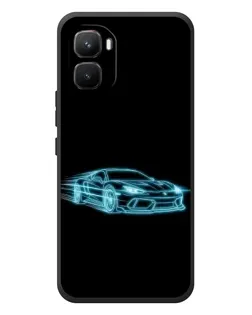 Чехол для Infinix GT 50 Pro с картинкой «Неоновый контур Lamborghini»