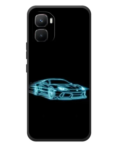 Чехол для Infinix GT 50 Pro с картинкой «Неоновый контур Lamborghini»