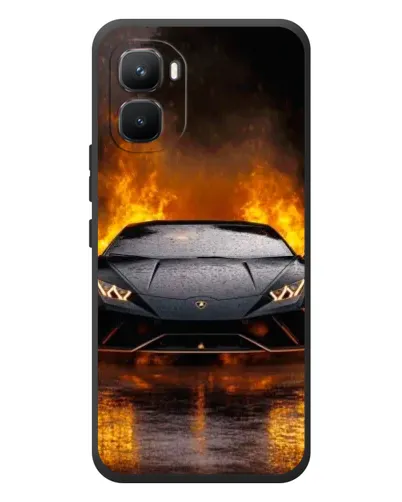Чехол для Infinix GT 50 Pro с картинкой «Lamborghini в огне»