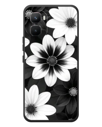 Чехол для Infinix GT 50 Pro с картинкой «Монохромные астры»