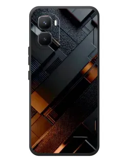Чехол для Infinix GT 50 Pro с картинкой «Черные геометрические блоки»